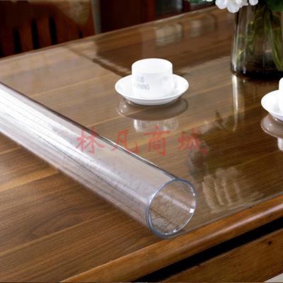 夕音餐桌布防水防油透明塑料餐桌垫软玻璃加厚茶几垫 透明普通(1.5mm) 80*120cm