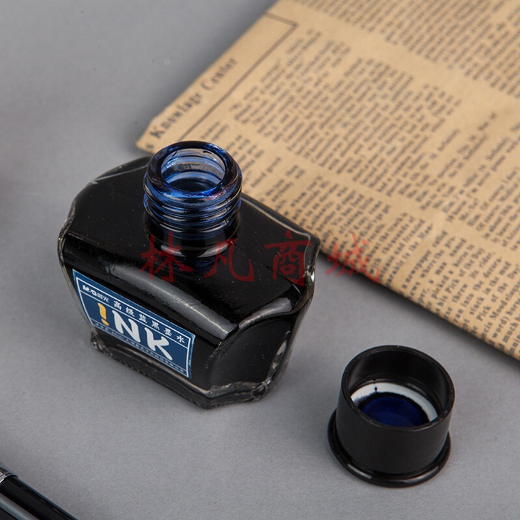 晨光(M&G)文具蓝黑色60ml高级墨水 大容量不堵钢笔墨水 开学文具 单瓶装AICW9001