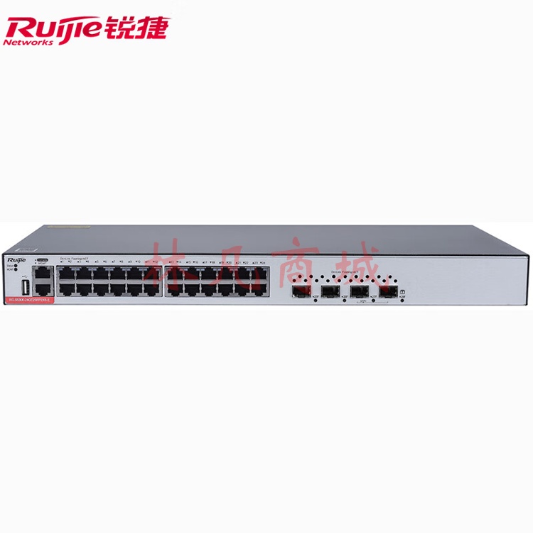 锐捷（Ruijie）三层网管24口千兆交换机 2千兆光2万兆光 RG-S5300-24GT2SFP2XS-E 支持堆叠 QOS策略