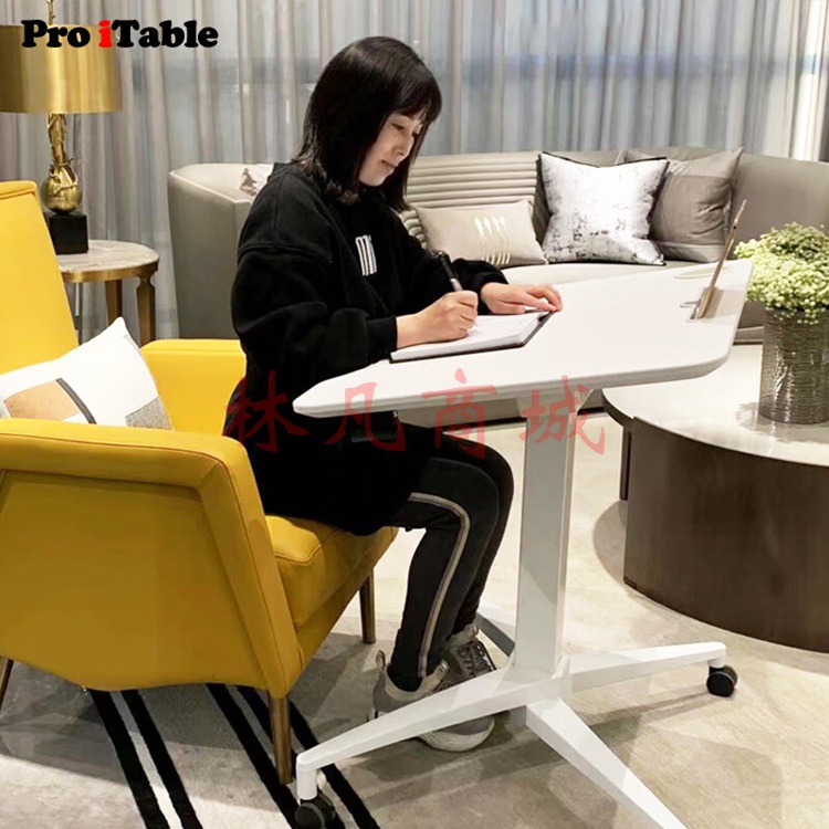 ProiTable书桌折叠桌学习桌升降桌移动网课电脑桌床上桌沙发写字桌站立办公 白色