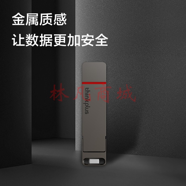 ThinkPad 联想thinkplus双接口固态U盘USB3.2/Type-C高速传输U盘金属商务 TU200 Pro【1TB】