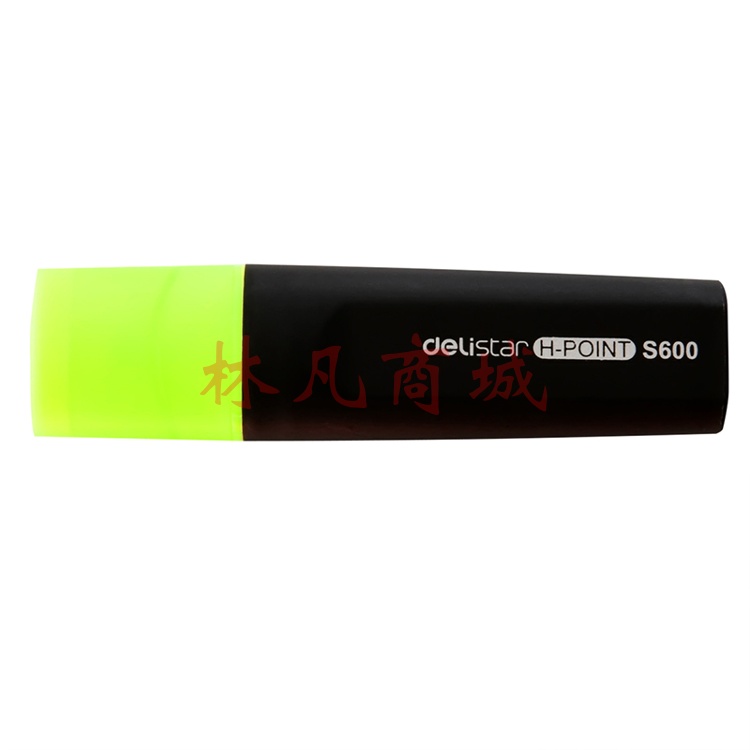 得力(deli) S600记号笔标记醒目荧光笔水性记号笔单只装学生文具 黄色