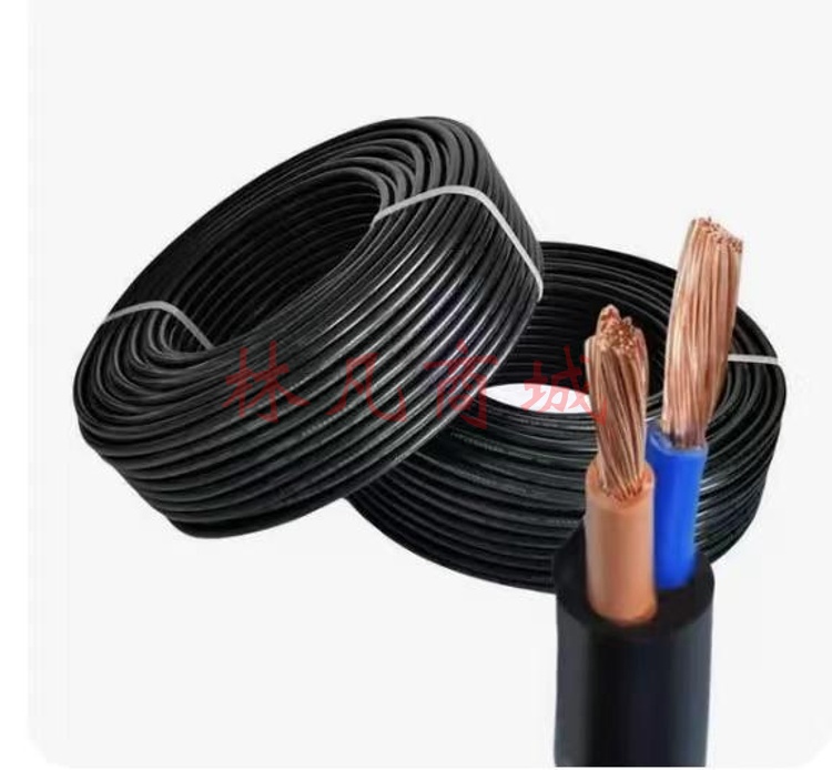 电线电缆 纯铜护套线国标二芯2.5平方阻燃软护套线 一米