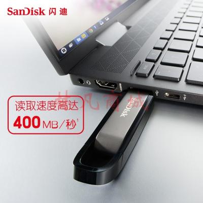 闪迪（SanDisk）64GB USB3.2至尊极速U盘 CZ810读速高达400MB/s 写100MB/s 以换代修