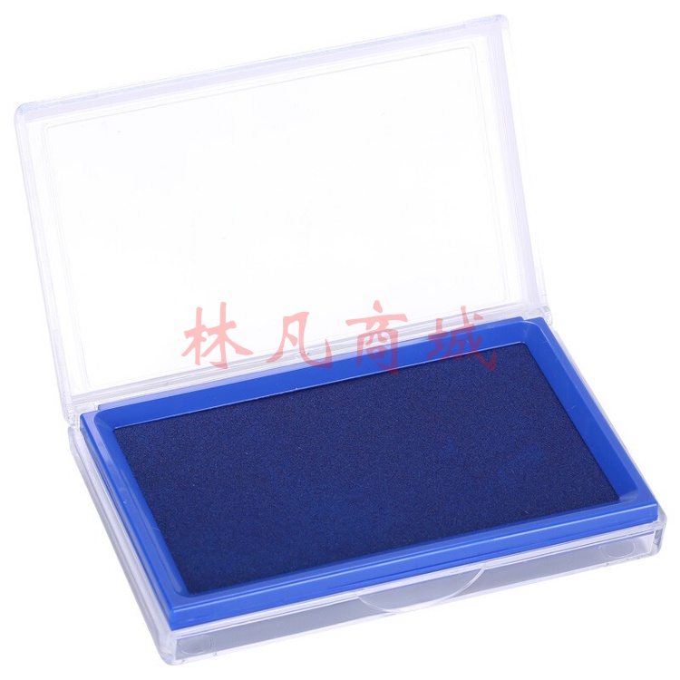 晨光(M&G)文具137*88mm透明外壳方形快干印台印泥 办公用品 蓝色单个装AYZ97513