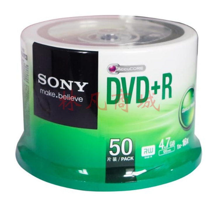 “SONY/索尼”50DMR47C3 空白光盘 DVD-R 光盘/刻录盘 16速4.7G 桶装50片