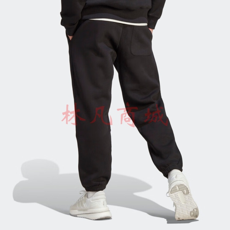 adidas阿迪达斯官方轻运动男装冬季舒适加绒束脚运动裤IB4048 黑色 A/S