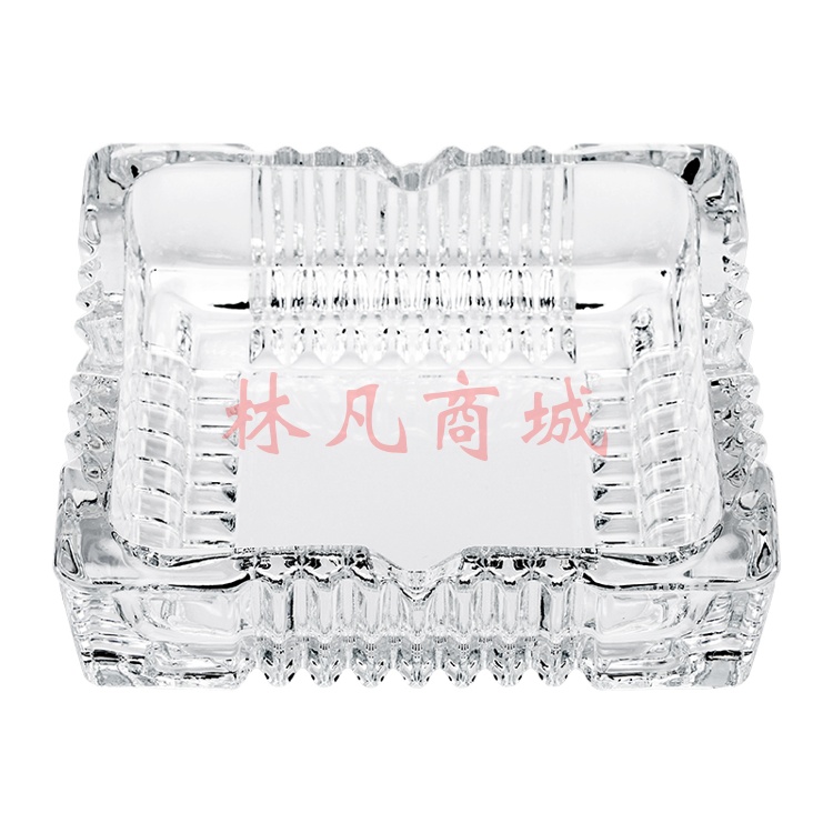 齐心(Comix) 150*150mm中号透明玻璃烟灰缸茶几餐桌摆件办公/居家用品YG02
