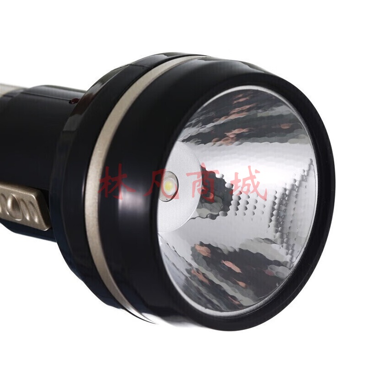雅格 LED手电筒 1.5W 黑色 双档调光 充电式户外露营应急手电 YG-3731