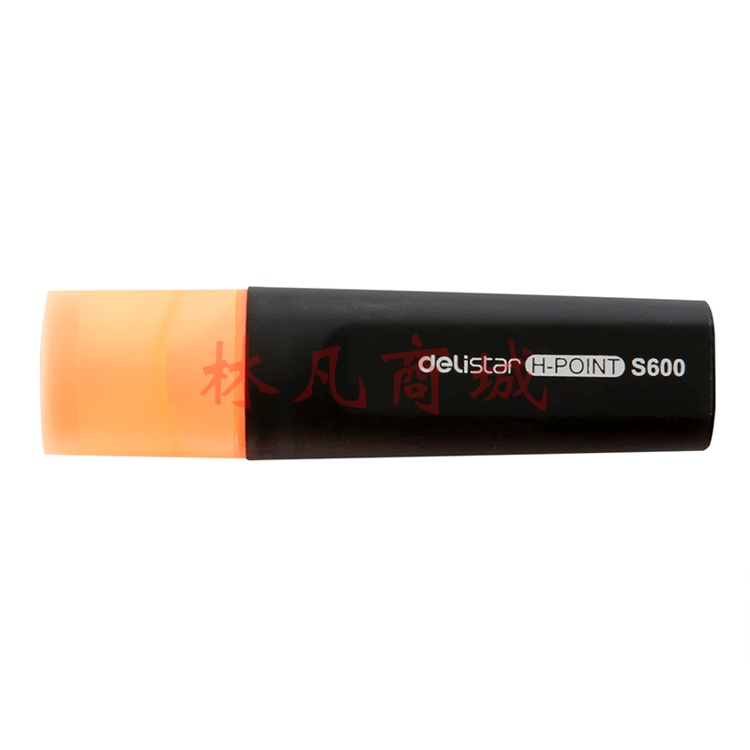 得力(deli) S600记号笔标记醒目荧光笔水性记号笔单只装学生文具 橙色