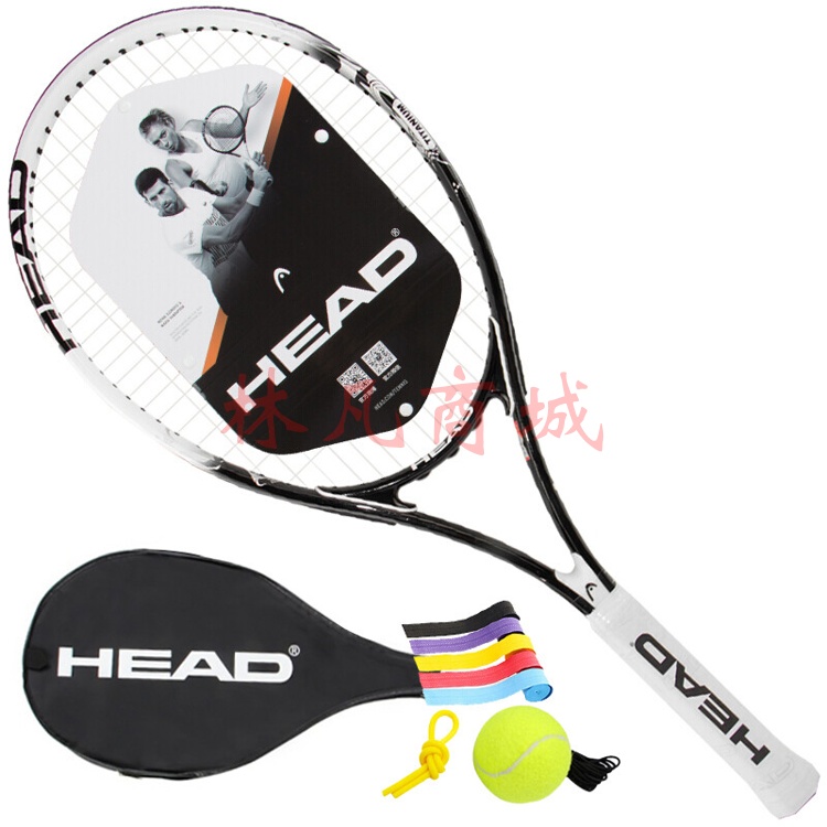 海德HEAD网球拍 Ti Tour训练拍入门初学者男女士网拍已穿线 含手胶避震器网球黑白