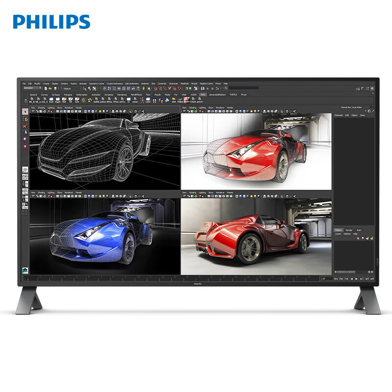 飞利浦（PHILIPS）显示器电脑 43英寸 4K/UHD IPS面板 10.7亿色 多源同屏