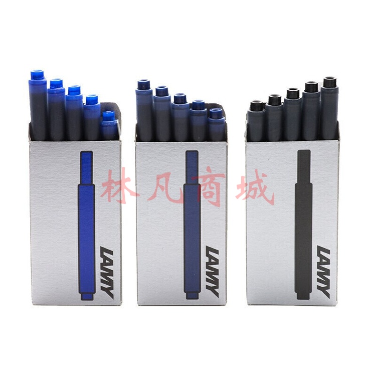 凌美(LAMY)钢笔墨水芯 配件一次性墨胆墨囊墨水芯5支一盒T10 蓝色 德国进口