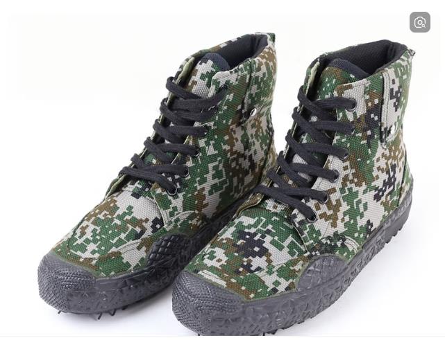 其他品牌 工作鞋、靴 高帮 3554迷彩鞋胶鞋劳保鞋男士工作军训鞋夏季透气轻便解放鞋 解放鞋